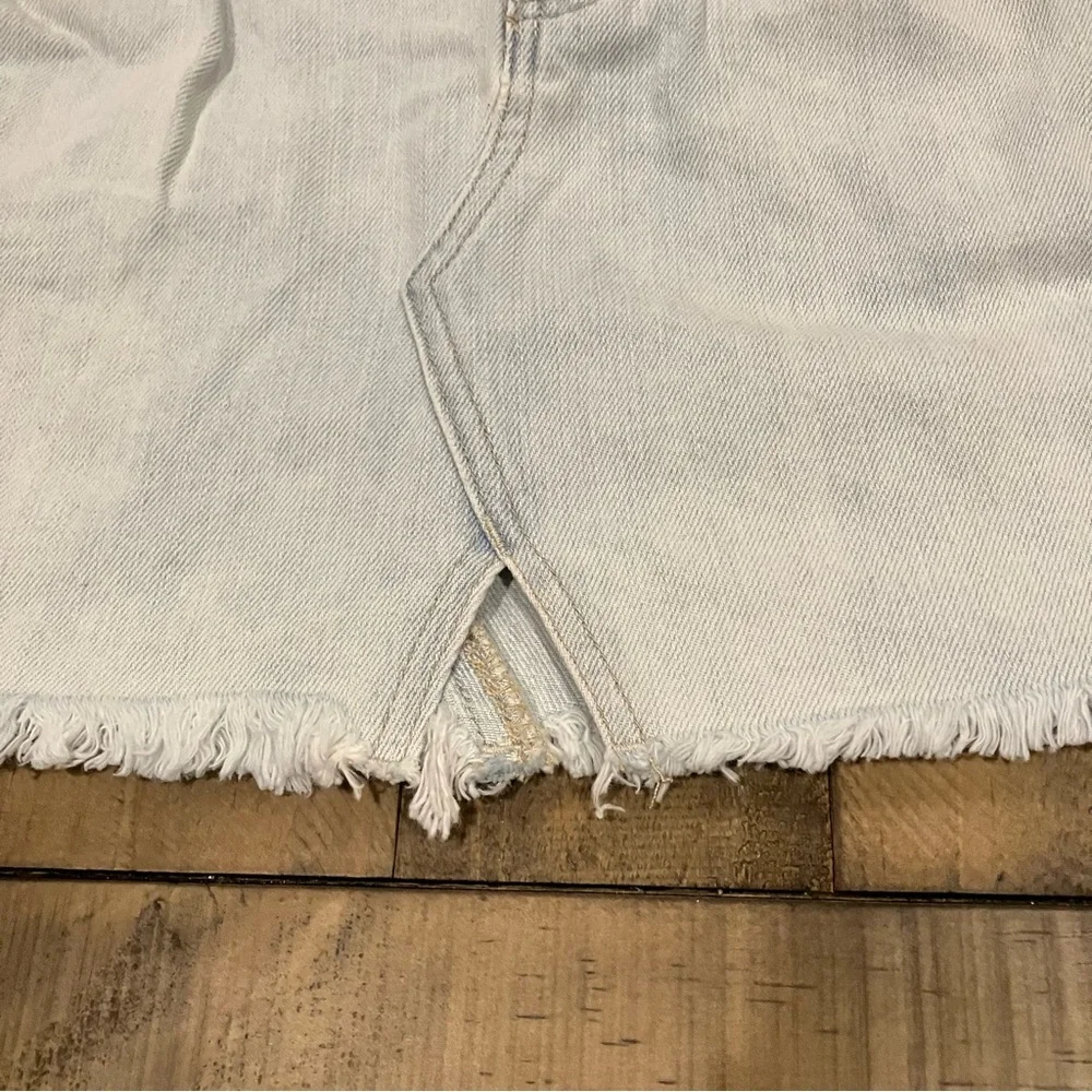 Free People | Sidecar Silver Lake Distressed Denim Skirt - Picture 4 of 12